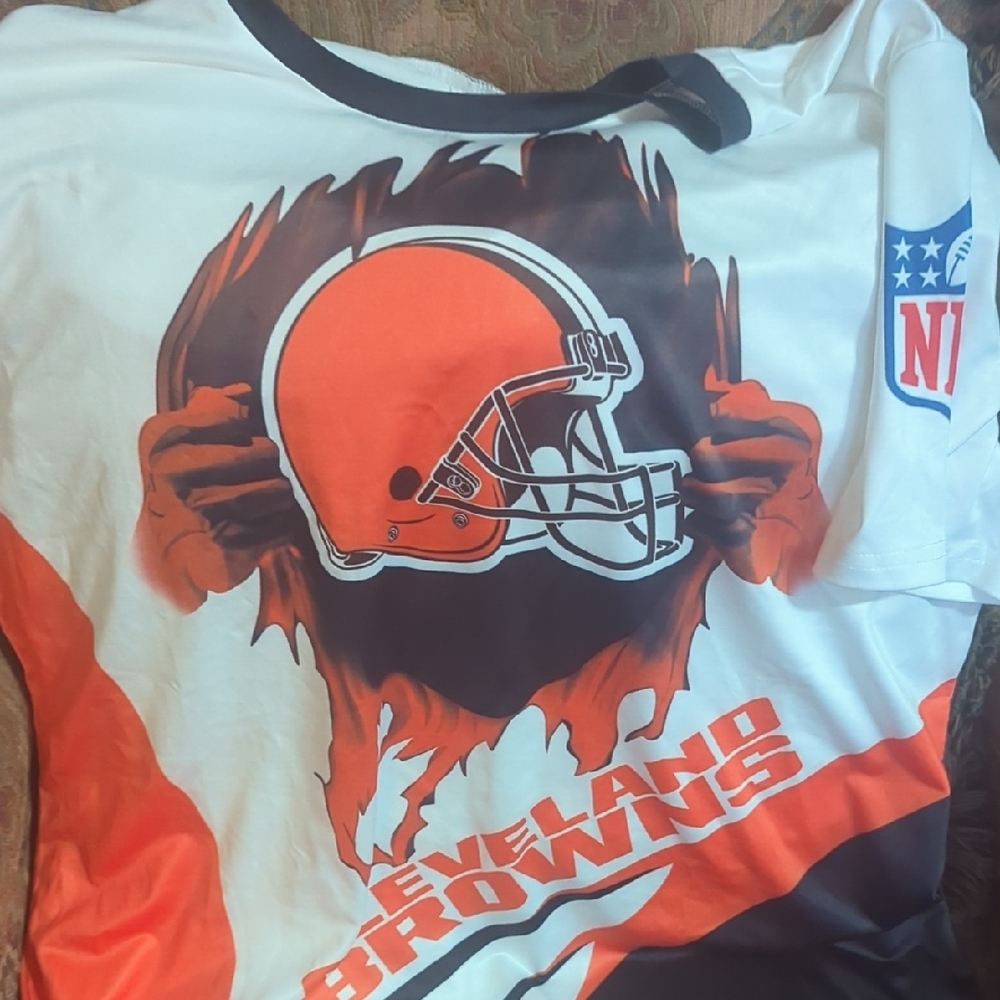 Orange and White Short Sleeve Tee New Without Tags